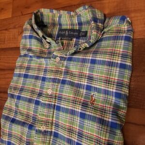 Ralph Lauren Plaid Button Down‎ Shirt Classic Fit Long Sleeve XL